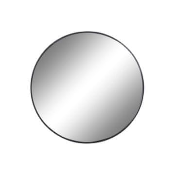 BigBuy Stensko ogledalo DKD Home Decor Črno kristalno železno ogledalo 80 x 1,8 x 80 cm