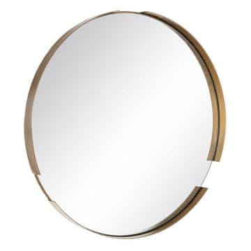 BigBuy Stensko ogledalo 41 x 3 x 41 cm Zlata kovina