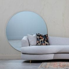BigBuy Stensko ogledalo 139 x 1,5 x 139 cm Kovina Bela