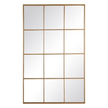 BigBuy Stensko ogledalo Crystal Golden Metal 90 x 3 x 120 cm Okno