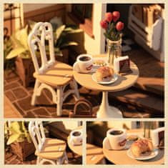 Robotime Rolife DIY House: kavarna Slow Life z razsvetljavo LED