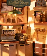 Robotime Rolife DIY House: kavarna Slow Life z razsvetljavo LED