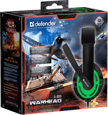 Defender Warhead G-300 (64128) Gaming 2.0 regulacija glasnosti črne/zelene, naglavne slušalke z mikrofonom