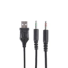 Marvo HG8958 Stereo gaming slušalke USB 2.0 črne RGB
