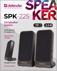 Defender SPK-225 (65220) 2.0, 4W siv USB računalniški zvočnik