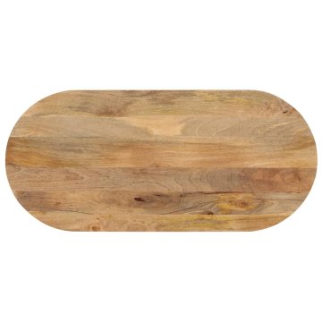 Vidaxl Mizna plošča 140x60x2,5 cm ovalna trden mangov les