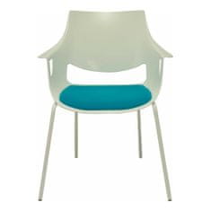 BigBuy Sprejemni stol Saceruela P&amp;C 1 Blue White (3 sedeži)
