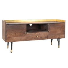 DKD Home Decor TV pohištvo DKD Home Decor Temno rjava kovina Mango les (130 x 45 x 60 cm)