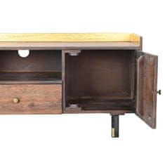 DKD Home Decor TV pohištvo DKD Home Decor Temno rjava kovina Mango les (130 x 45 x 60 cm)