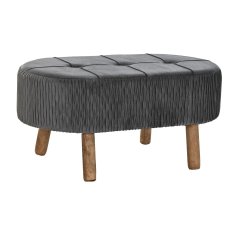 BigBuy Klop DKD Home Decor Siva Naravna Temno siva Les 80 x 46 x 38 cm