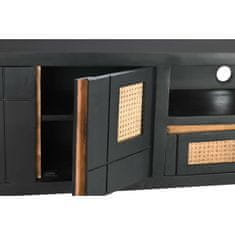 DKD Home Decor TV pohištvo DKD Home Decor Črni ratan Mango les (145,5 x 40,5 x 60 cm)