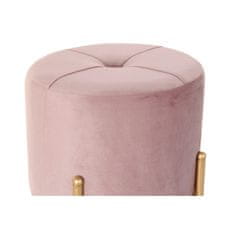 DKD Home Decor Naslon za noge DKD Home Decor Pink Polyester Metal Golden (38 x 38 x 34 cm)