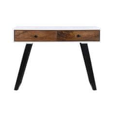 DKD Home Decor Konzola DKD Home Decor Kovina Bela Mango les 105 x 35 x 77 cm