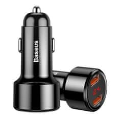 BASEUS Avtomobilska naprava Baseus Magic 2x USB QC 3.0 45W (črna)