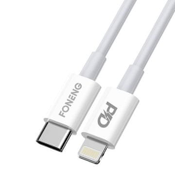 Foneng kabel usb-c do lightning foneng x31, 3a, 2m (biały)