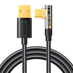 Joyroom kabel za usb-a / kotni / tip c / 3a / 1,2 m joyroom s-uc027a6 (črn)