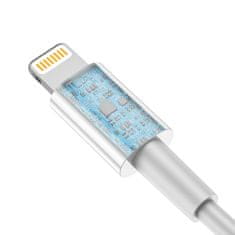 Vipfan Kabel L10 Lightning za Lightning + mini jack 3,5 mm AUX, 10 cm (beli)