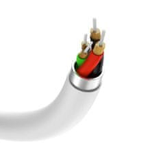 Vipfan Kabel L10 Lightning za Lightning + mini jack 3,5 mm AUX, 10 cm (beli)