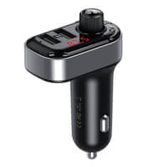XO Avtomobilski polnilec XO Smart Bluetooth TZ08 MP3 + 5v3.1A 15W (črn)