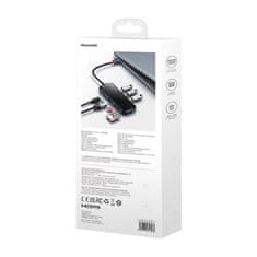 BASEUS Vozlišče 7v1 Baseus AcmeJoy Series USB-C do 2xUSB 3.0 + HDMI + USB 2.0 + USB-C PD + SD/TF (temno siva)