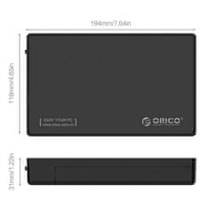 Orico Ohišje za trdi disk Orico 2,5 / 3,5'' palca USB-C