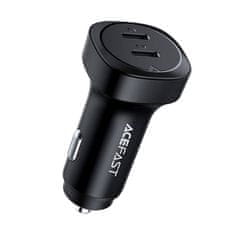 AceFast Avtomobilski polnilec Acefast B2, 72 W, 2x USB-C (črn)