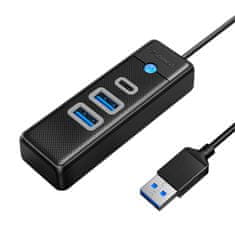 Orico Orico Hub adapter USB na 2x USB 3.0 + USB-C, 5 Gbps, 0,15 m (črn)