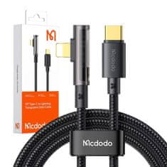 Mcdodo Kabel USB-C z Lightning Prism 90 stopinj Mcdodo CA-3391, 1,8 m (črn)