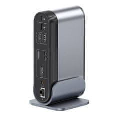 BASEUS Vozlišče Baseus UnionJoy 17-portno (USB-C do HDMI+DP+USB+PD+PC+RJ45+SD/TF+3,5 mm+DC）