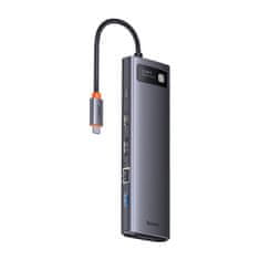 BASEUS Vozlišče USB-C 12in1 Baseus Metal Gleam Series Grey