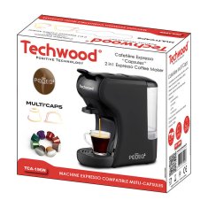 Techwood Kavni aparat na kapsule Techwood TCA-196N (črn)