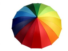 Velik družinski dežnik mavrica - -115 cm večbarvni