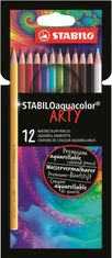 Akvarelne barvice STABILOaquacolor ARTY - komplet 12 barv
