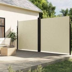 shumee Zložljiva stranska tenda krem 220x1000 cm