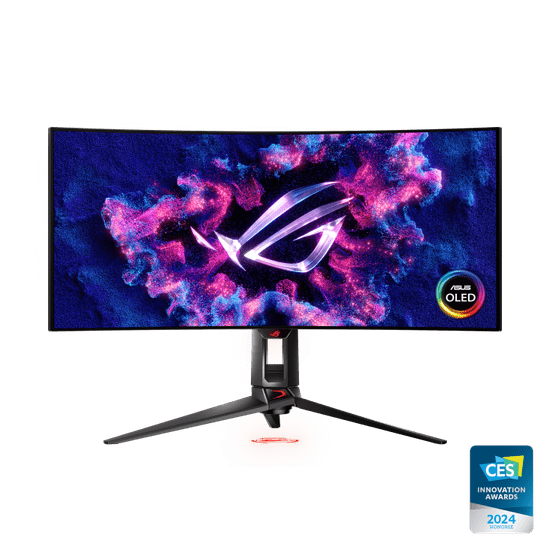 ASUS ROG Swift OLED PG34WCDM gaming monitor, 86,2 cm (33,9), OLED, G-SYNC, UWQHD, 240 Hz, ukrivljen (90LM09L0-B01A70)