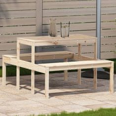 shumee Piknik miza 110x134x75 cm trdna borovina