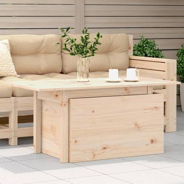 Vidaxl vidaXL Vrtna miza, 100x50x75 cm, masivni borov les