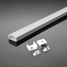 Optonica ALU profil za LED trak bele barve 2m NADGRADNI - 5kom komplet