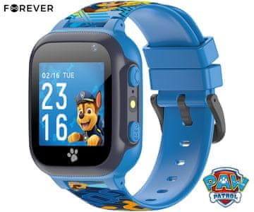 Forever KW-60 Paw Patrol otroška pametna ura, LBS, klicanje, SOS, aplikacija, modra (Chase)