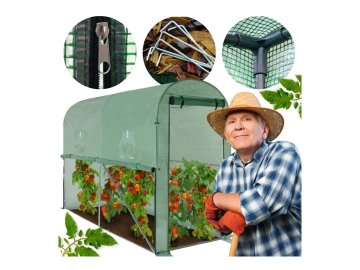 GARDEN LINE Zelena vrtna rastlinjak za paradižnik z dodatno možnostjo prezračevanja 3x1x2 m