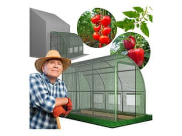 GARDEN LINE Zeleni stenski folijski tunel, 3-segmentni "polovični" 3x1,5x2m