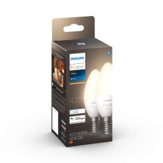 Philips Pametna žarnica Philips E14 5,5 W 2700 K White F 470 lm (2 enoti) (obnovljena A)