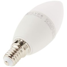 BigBuy Sveča LED žarnica srebrna Elektronika VELA 971714 7 W E14