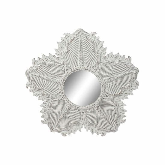 DKD Home Decor Stensko ogledalo DKD Home Decor ES-161576 White MDF Wood List rastline Bali 112 x 2,5 x 112 cm
