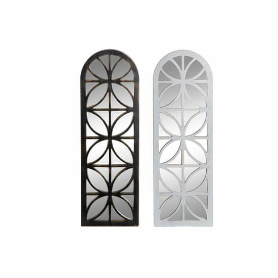 DKD Home Decor Stensko ogledalo DKD Home Decor White Black Crystal polipropilen (2 kosa) (30,5 x 3 x 91,5 cm)