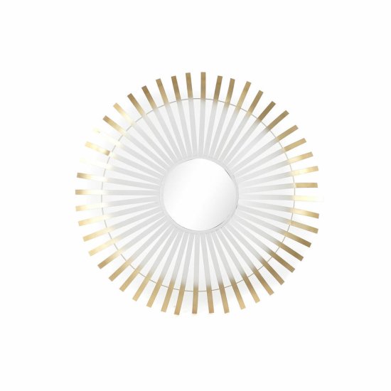 DKD Home Decor Stensko ogledalo DKD Home Decor White Crystal Iron Golden (94 x 7 x 94 cm)