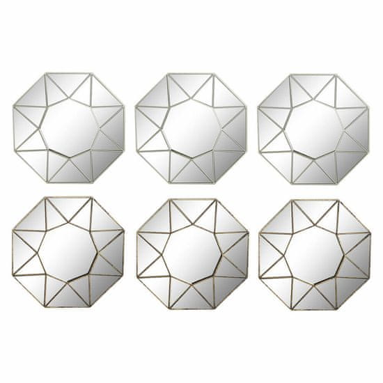 DKD Home Decor Stensko ogledalo DKD Home Decor Ogledalo Champagne Light Copper polipropilen (25 x 2 x 25 cm) (2 kosa)