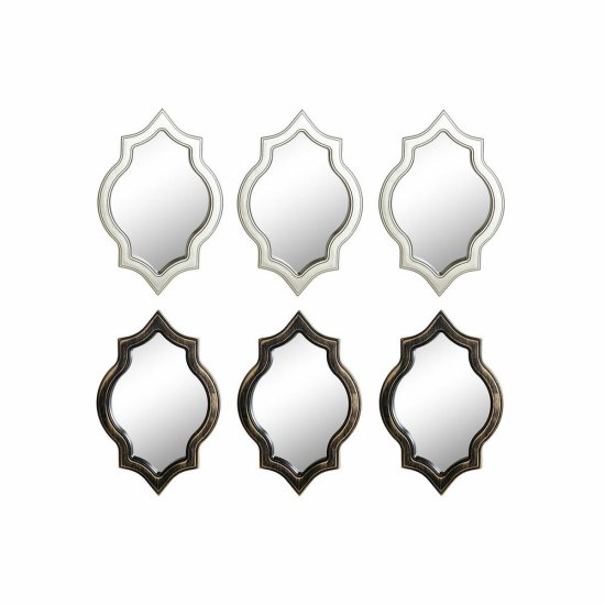 DKD Home Decor Stensko ogledalo DKD Home Decor Polipropilen (PP) (2 kosa) (3 kosi) (30 x 2 x 20 cm)