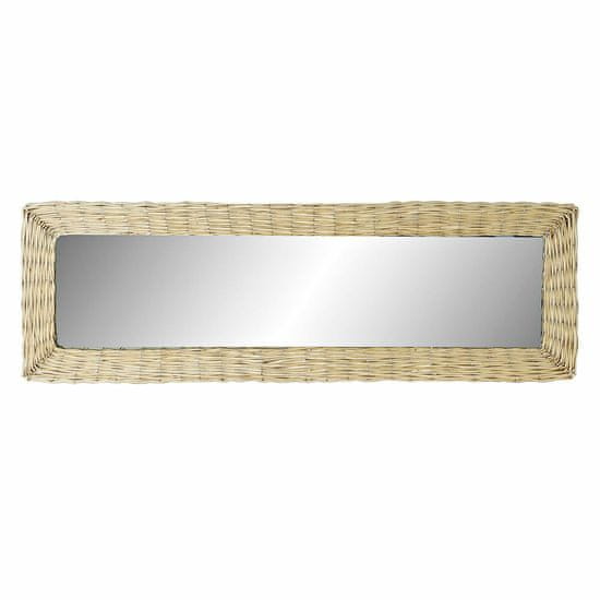 DKD Home Decor Stensko ogledalo DKD Home Decor Multicolor Natural wicker Crystal Bali Braiding 43 x 4 x 132 cm