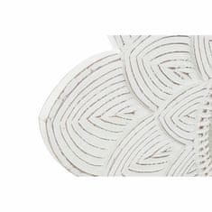 DKD Home Decor Stensko ogledalo DKD Home Decor 8424001849970 Flower Crystal White MDF Wood Stripped (120 x 2,5 x 120 cm)